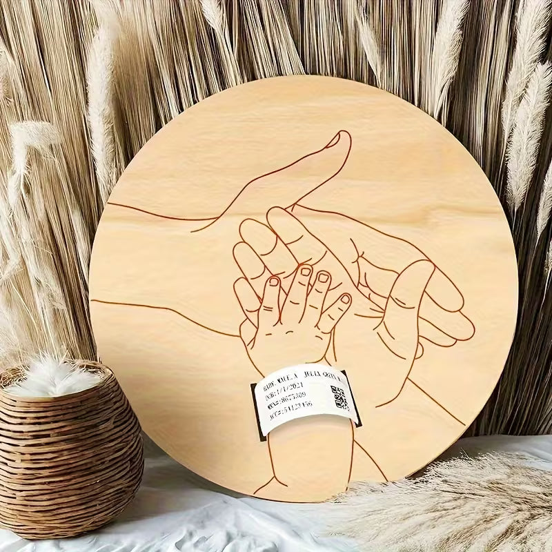 Mitt Första Minne - Födelsearmbandstavla i Trä