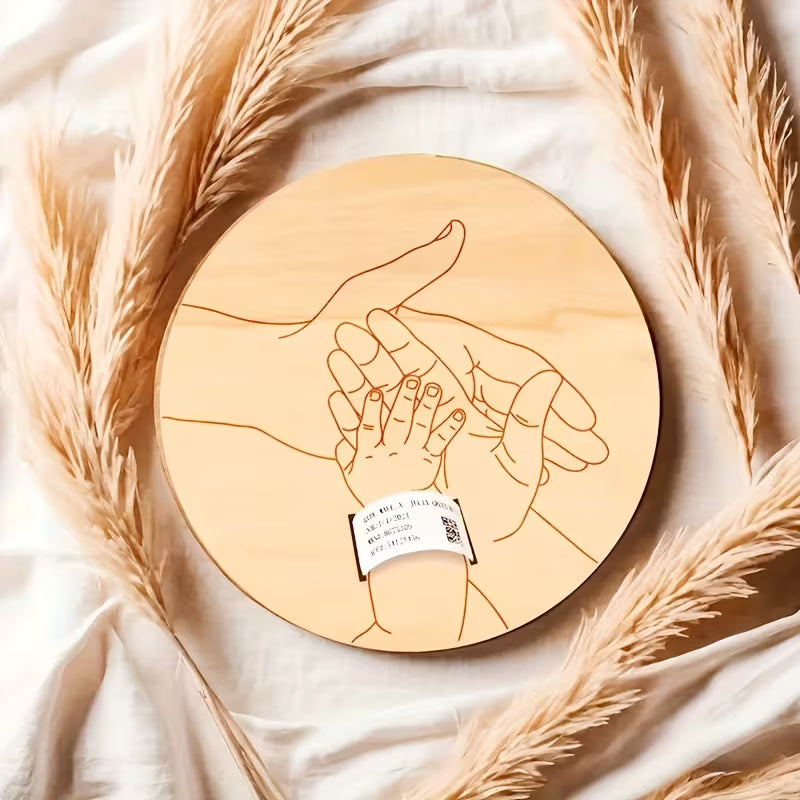 Mitt Första Minne - Födelsearmbandstavla i Trä